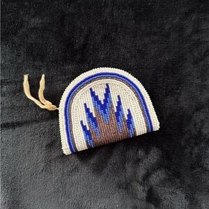 Handmade Native American Bead and Leather Coin Purse
